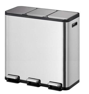 Step Bin 15+15+15L Matt s/s EKO EcoCasa Splitted Recycle